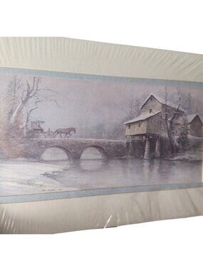 Ben Hampton 1974 Signed Art Print Sunday Morning 12 x 7.5 Sealed Matted Vintage